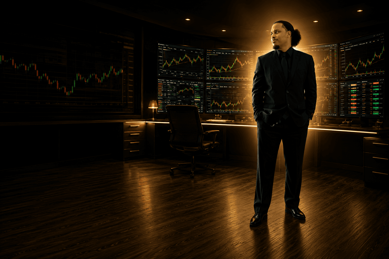 Emond Franklin in a professional trading office